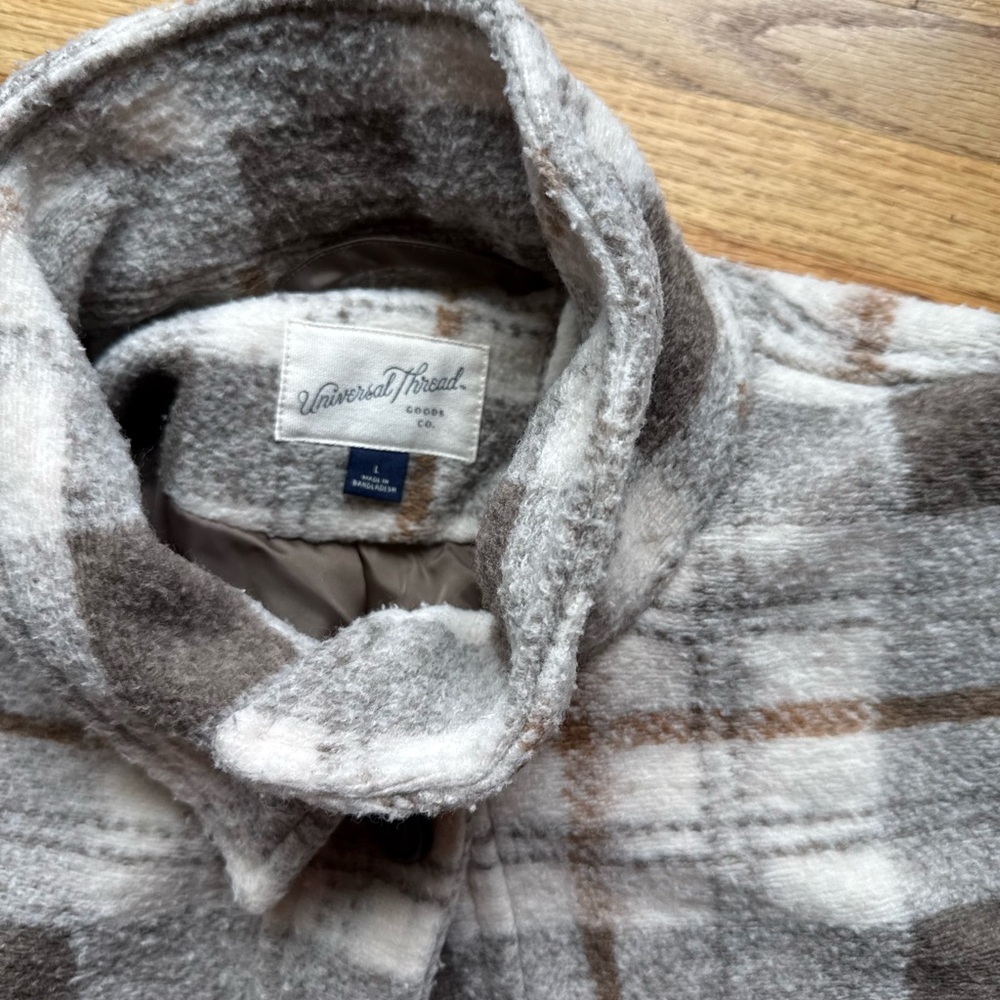 Universal Threads Plaid Teddy Button Up - image 2